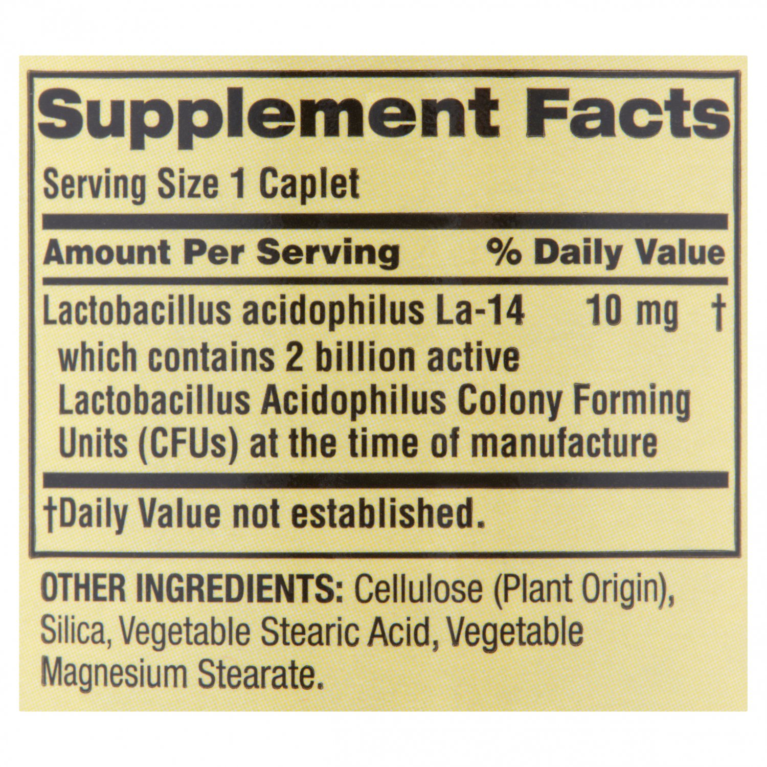 Spring Valley Probiotic Acidophilus 100 Caplets