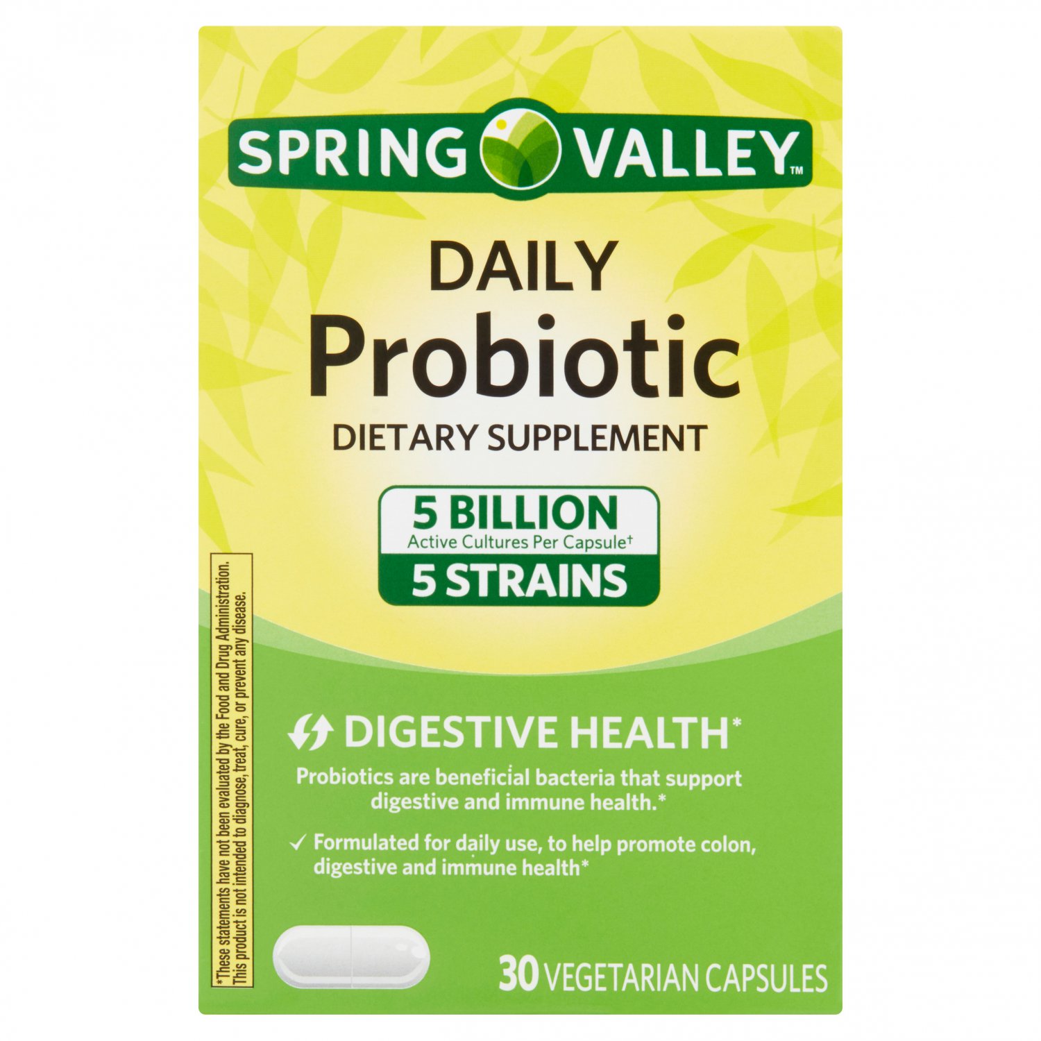 Spring Valley Daily Probiotic Vegetarian Capsules  30 Count