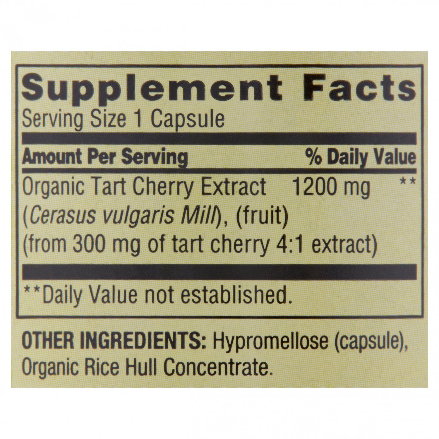 Spring Valley Tart Cherry Extract Vegetarian Capsules 1200mg, 90 count
