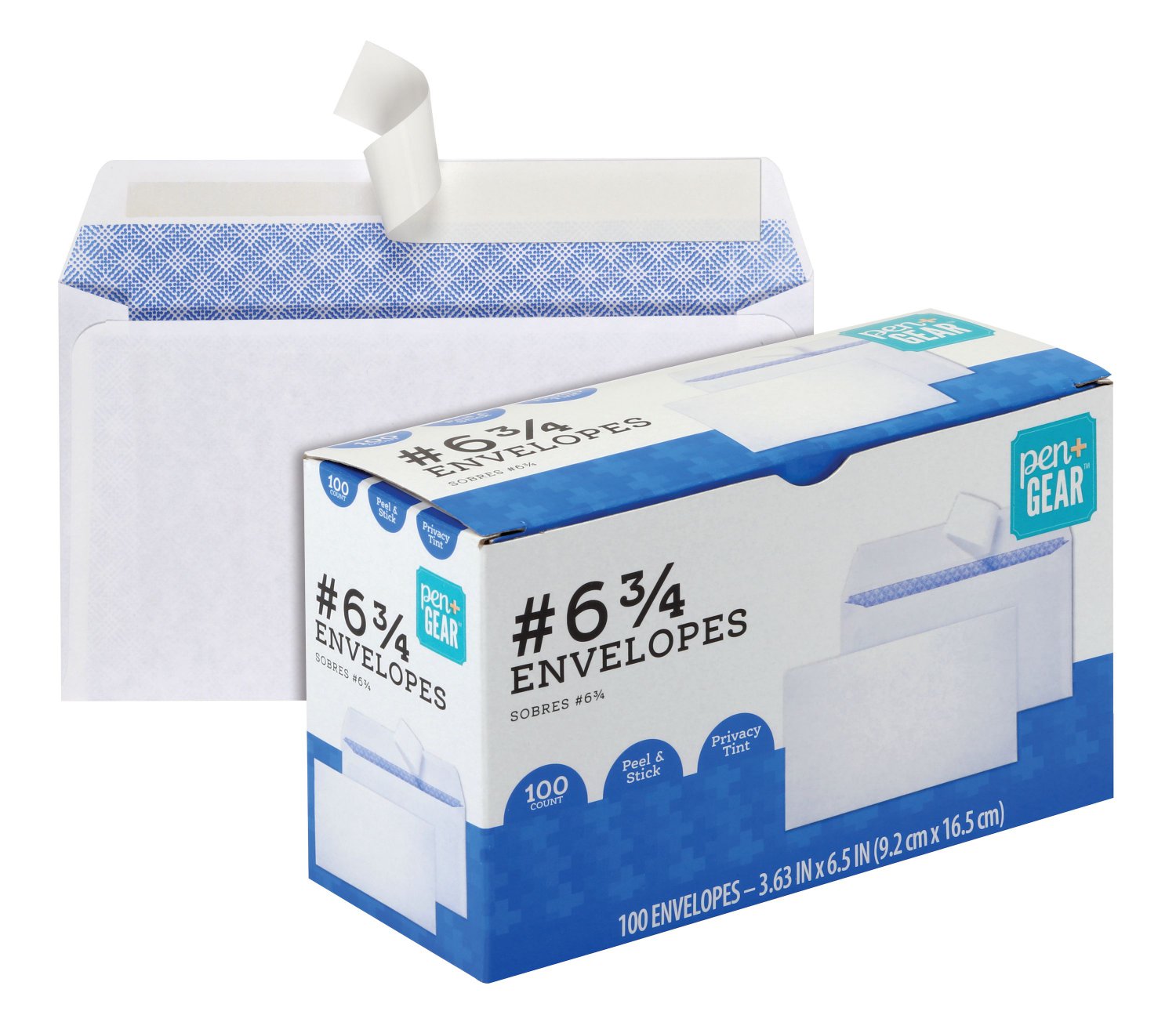 PEN+GEAR Security Envelopes White 63/4 (35/8 x 61/2 in) Peel