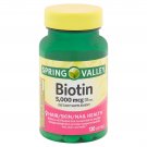 Spring Valley Biotin Hair Skin Nail Health Softgels 5,000 mcg 120 Softgels