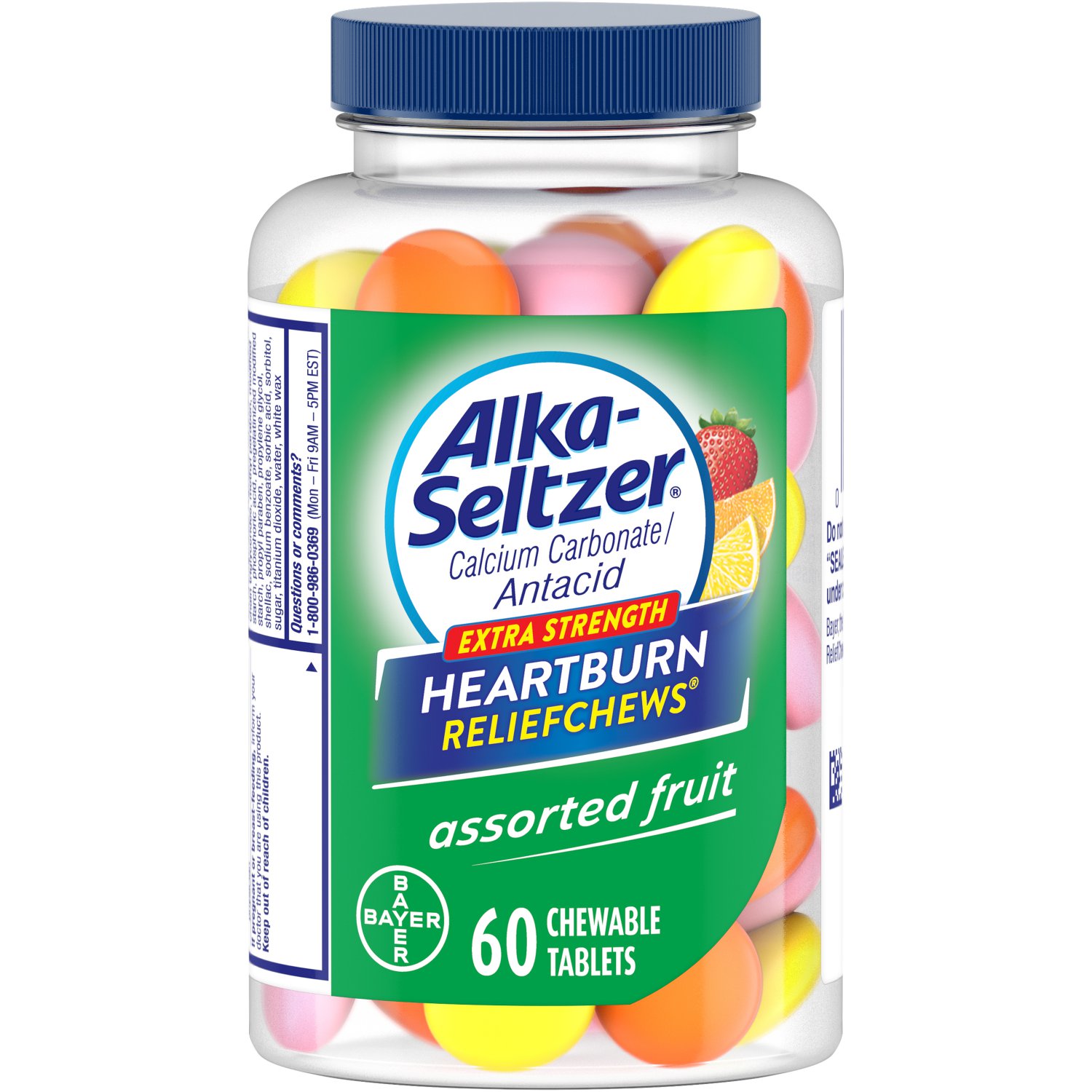 Alka Seltzer Extra Strength Heartburn Relief Chews Antacid Tablets 60 Count