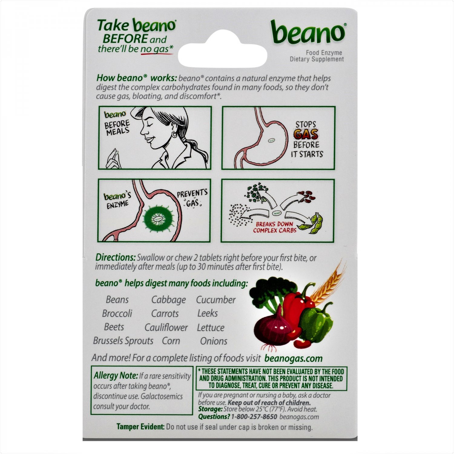 Beano Ultra 800 Gas Prevention and Digestive Enzyme Supplement 100 Tablets