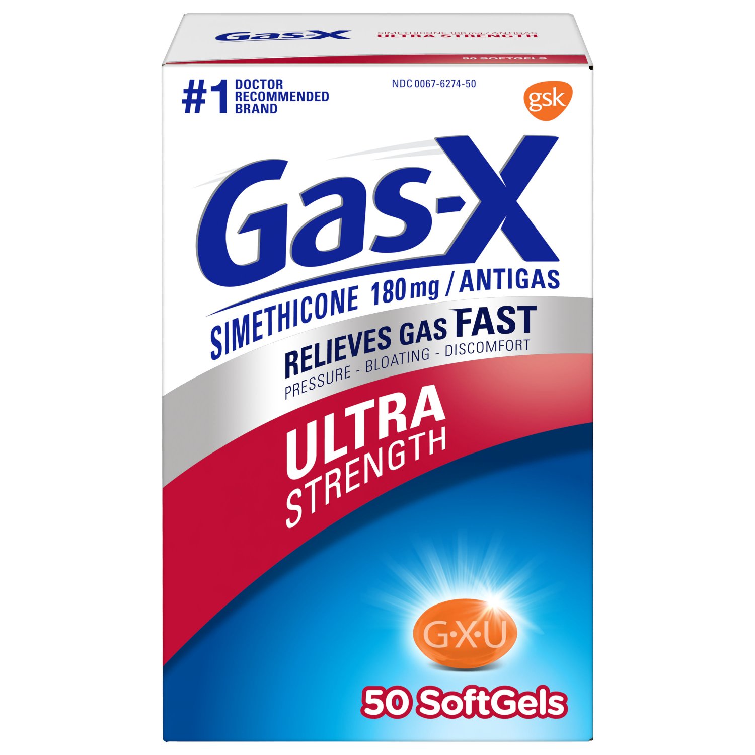 Gas-X Ultra Strength Gas Relief Softgels 50 Count