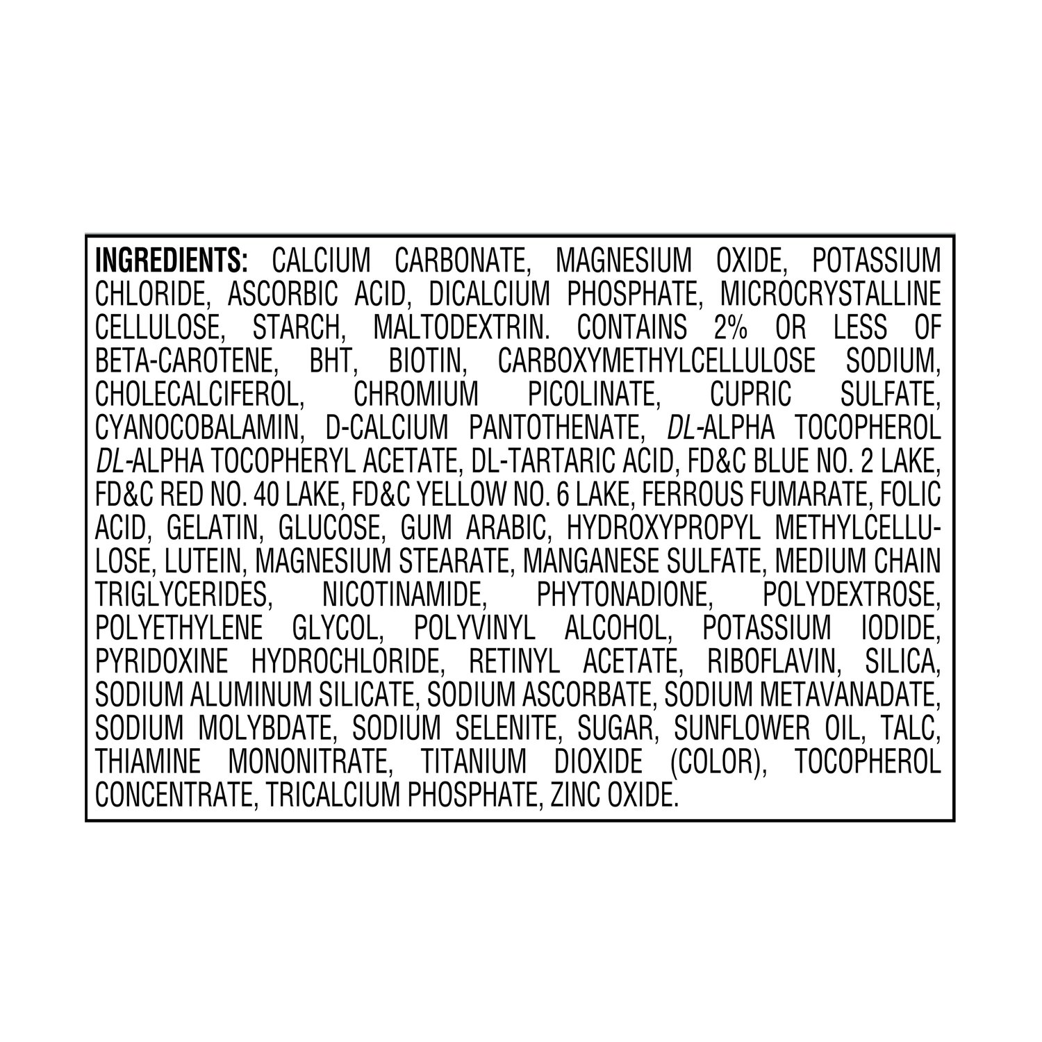 Equate Complete Multivitamin / Multimineral Women 50+ Supplement 100