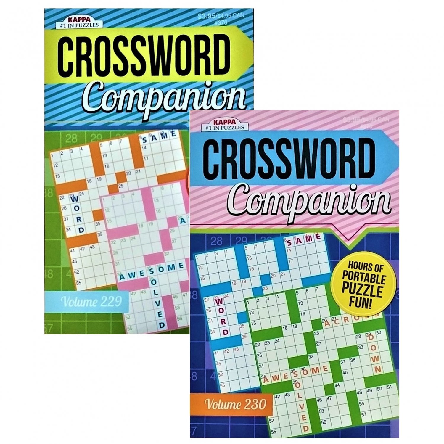KAPPA Large Print Crosswords Volumes 229 & 230 Companion 43 Crosswords Each