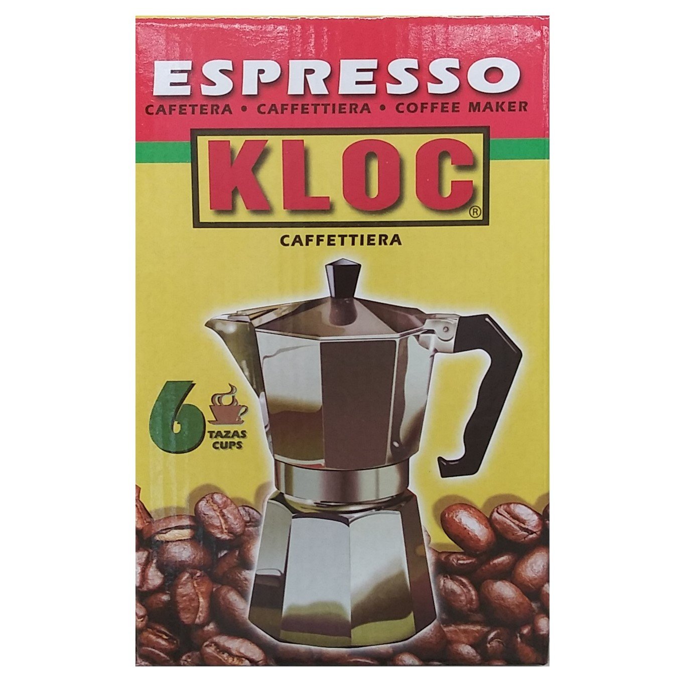 Kloc Espresso Coffee Maker Stove Top 5 Cup