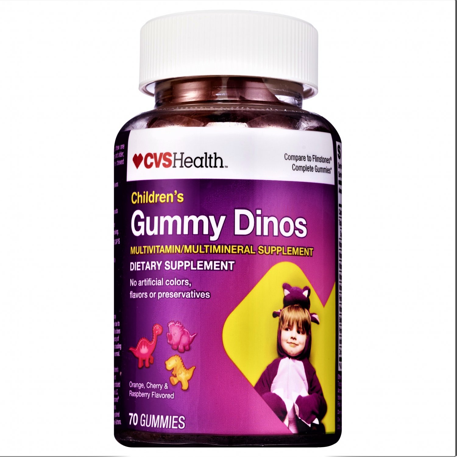 CVS Health Gummy Dinos Multivitamins Assorted Flavors 70 Gummies
