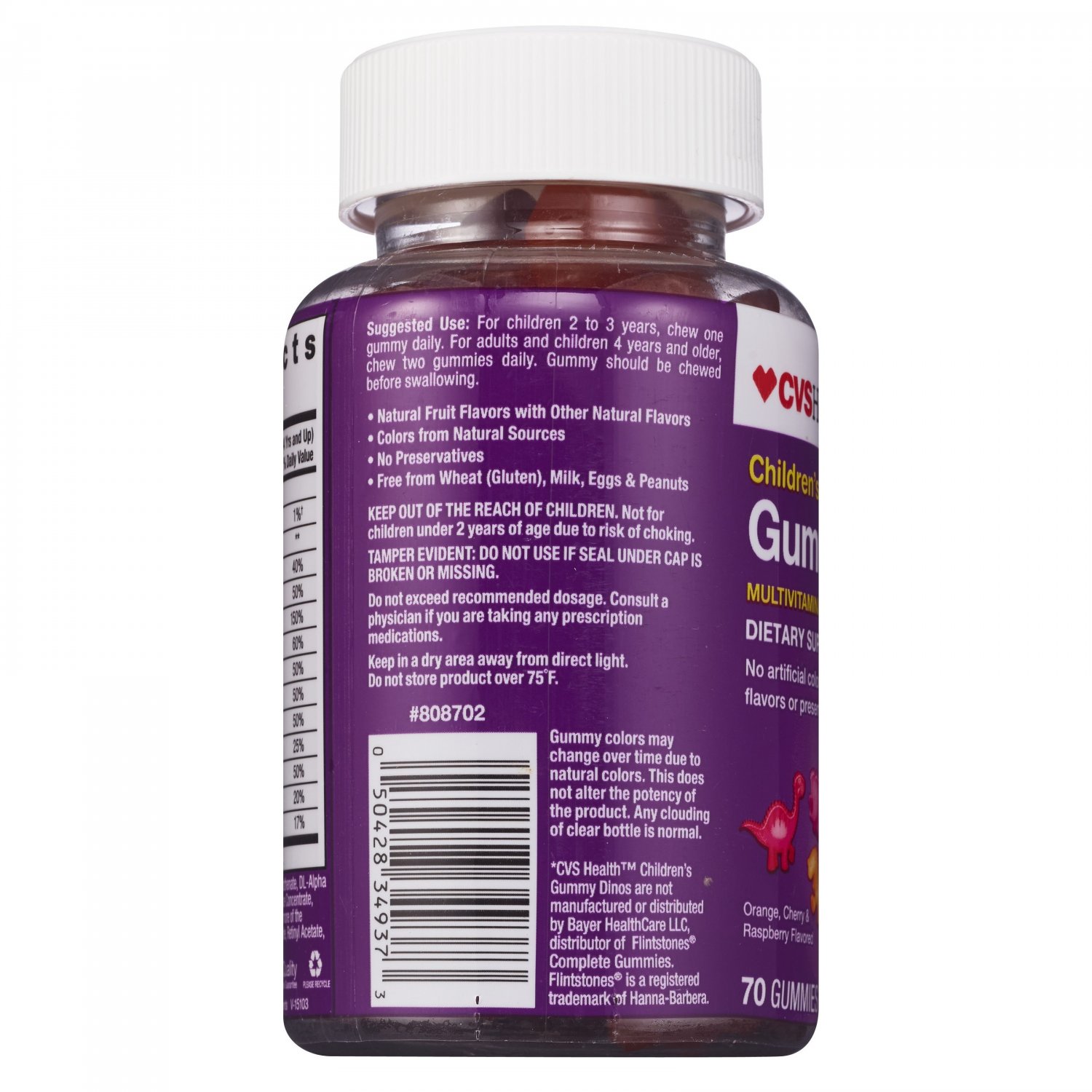 CVS Health Gummy Dinos Multivitamins Assorted Flavors 70 Gummies