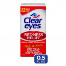 Clear Eyes Redness Relief Eye Drops Soothes & Moisturizes 0.5 oz