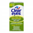 Clear Eyes Maximum Itchy Eye Relief Eye Drops Relieves Itchy Eyes 0.5 oz