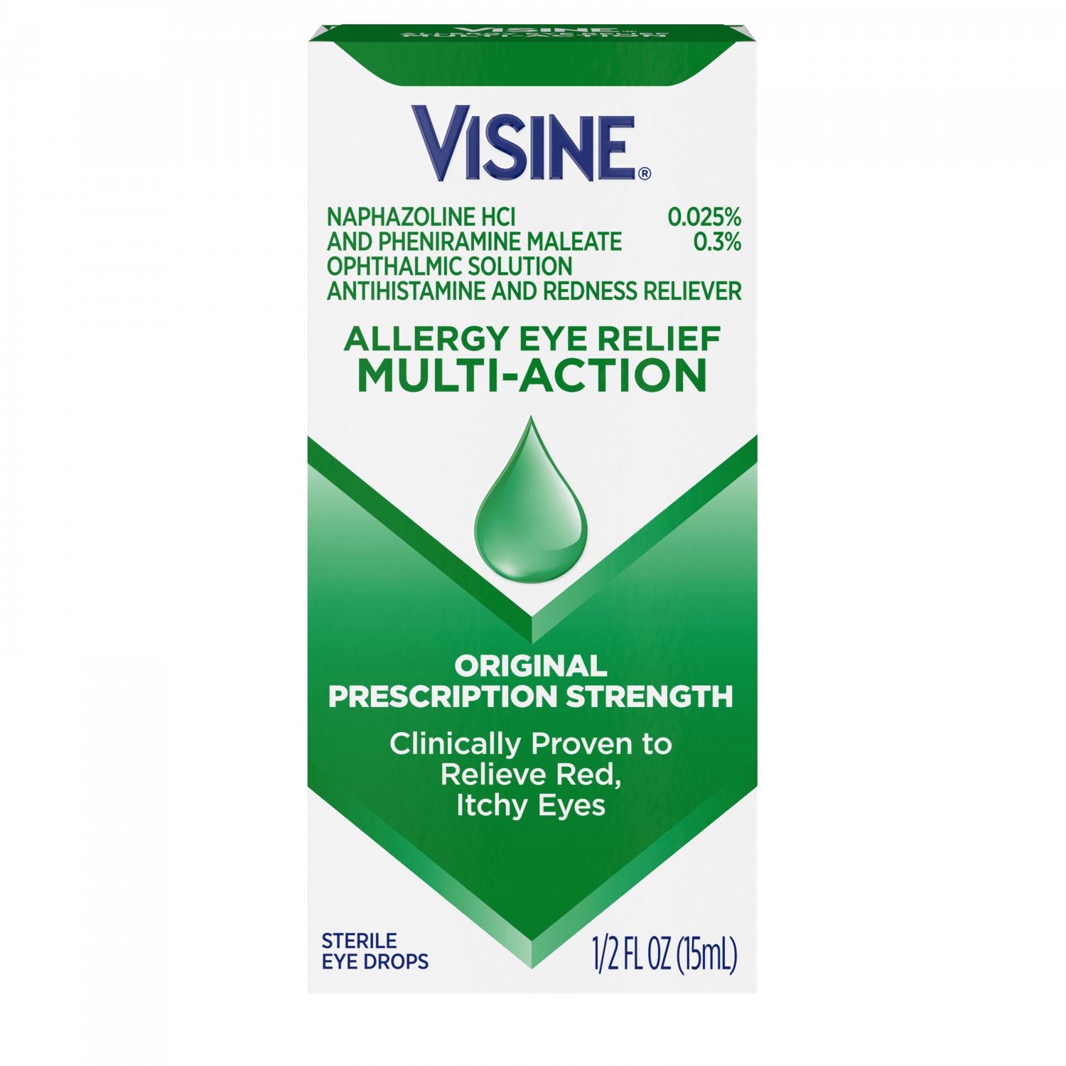 Visine Allergy Relief Multi-Action Antihistamine Eye Drops 0.5 oz