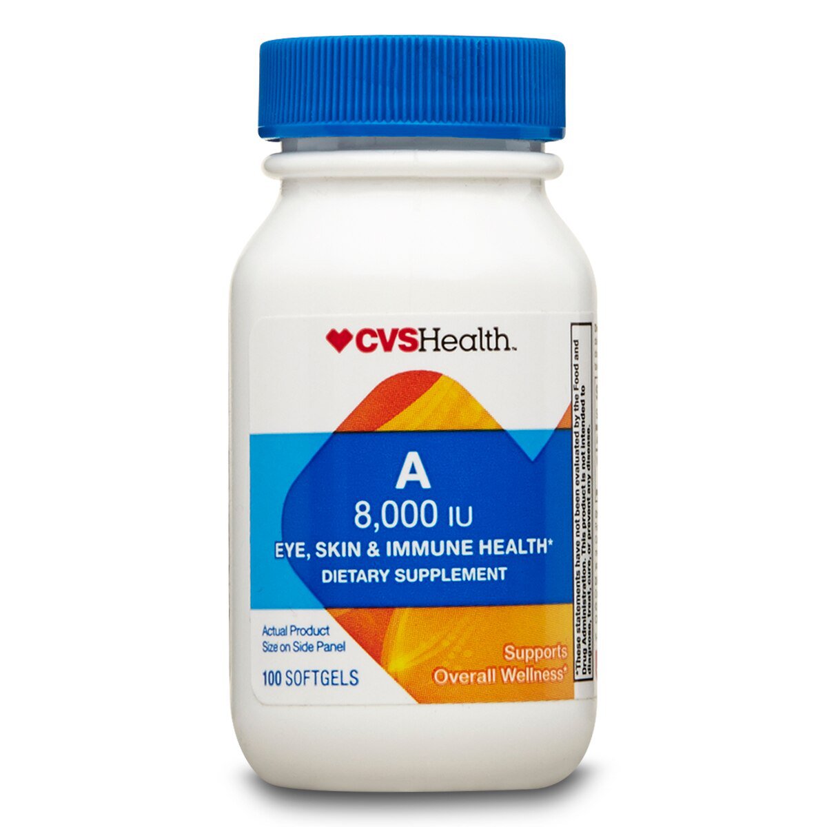 CVS Health Vitamin A Softgels 8000 IU (2400 mcg) 100 Softgels (Pack of 2)