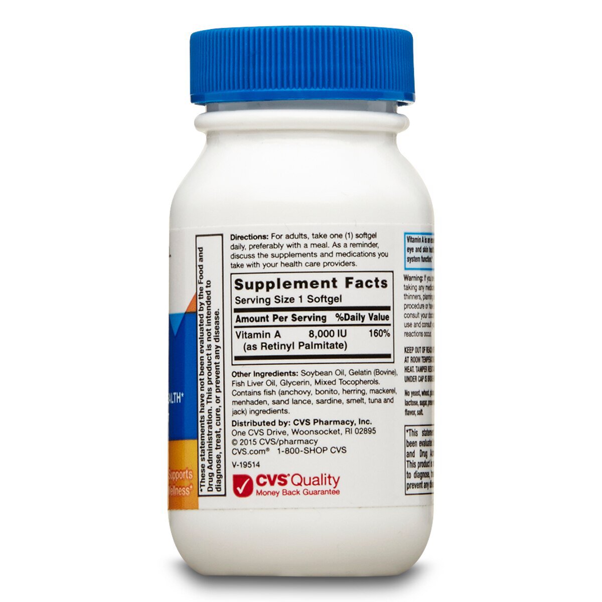 CVS Health Vitamin A Softgels 8000 IU (2400 mcg) 100 Softgels (Pack of 2)