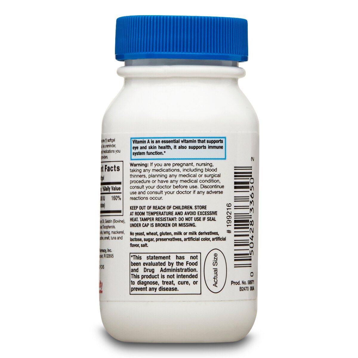 CVS Health Vitamin A Softgels 8000 IU (2400 mcg) 100 Softgels (Pack of 2)