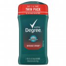 Degree Men Intense Sport 48 Hour Protection Deodorant Stick 3 oz Pack of Two
