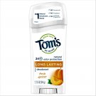 Tom's of Maine Long Lasting Natural Deodorant Fresh Apricot Stick 2.25 Oz