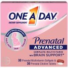 One A Day Advanced Prenatal Multivitamin with Choline 30+30 Count