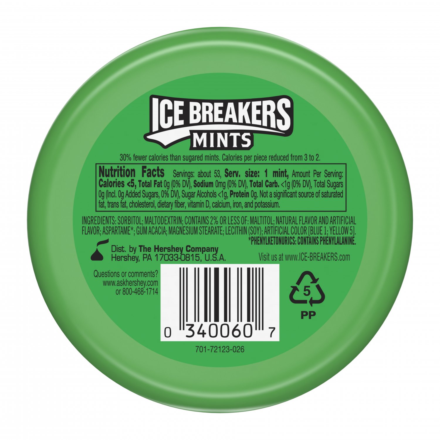 Ice Breakers Spearmint Sugar Free Mints Oz Pack Pack