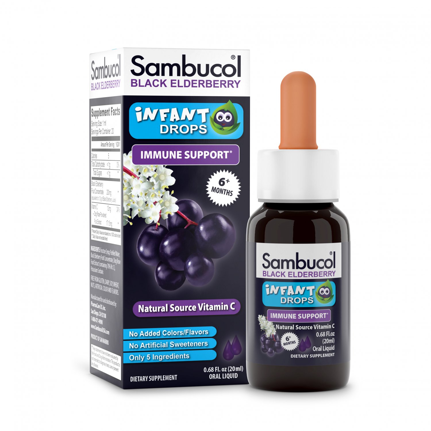 Sambucol Black Elderberry Infant Drops 0.68 oz Bottle