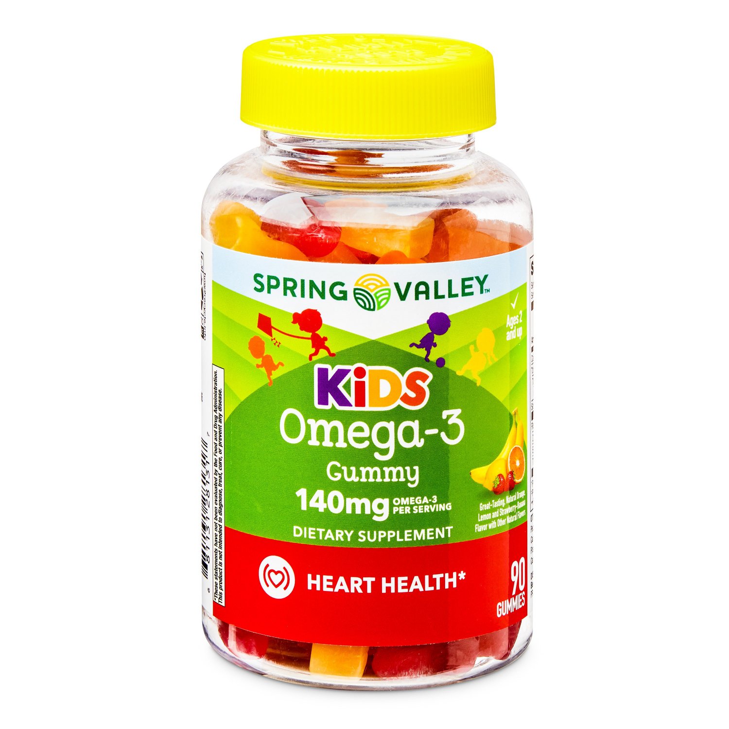 Spring Valley Kid's Omega-3 Dietary Supplement Vegetarian Gummies 90 Count