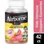 Airborne Kids Immune Support Supplement Gummies Assorted Fruit 42 Count