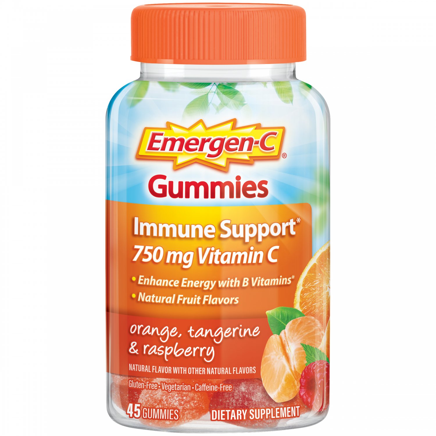 Emergen-C Vitamin C With B Vitamins 750 mg Immune Support 45 Gummies