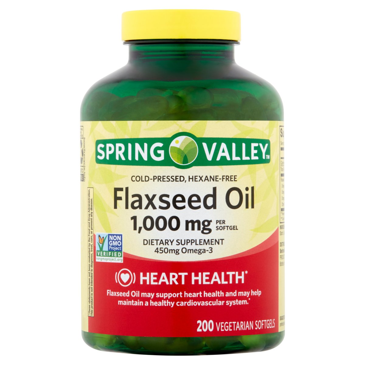 Spring Valley Flaxseed Oil 1000 Mg And Omega 450 Mg Fatty Acid