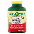 Spring Valley Flaxseed Oil 1000 mg & Omega 450 mg Fatty Acid Supplements 200 Softgels