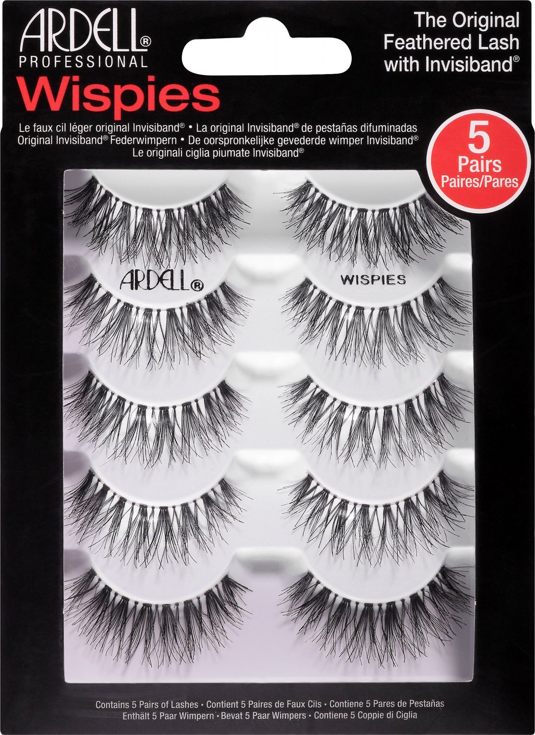 Ardell Wispies False Eyelashes Black Color 5 Pairs