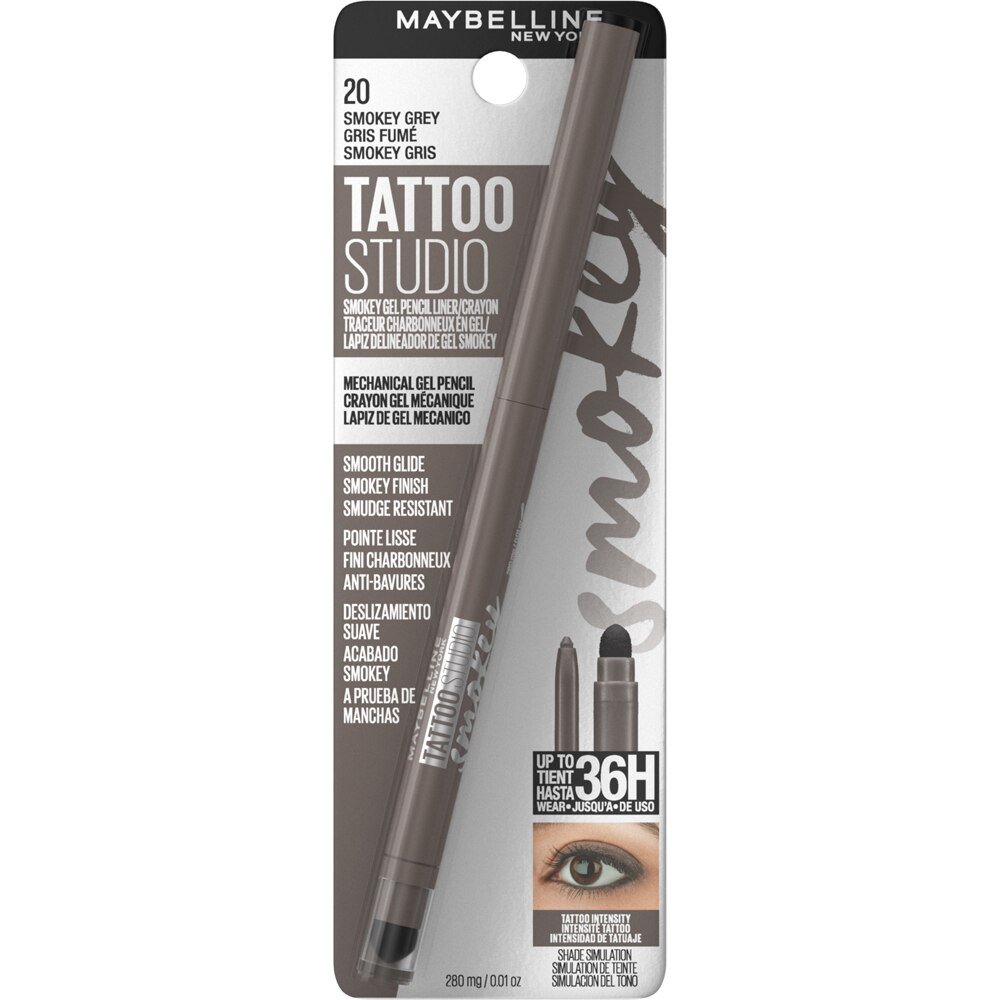 Maybelline Tattoo Studio Smokey Gray (20) Gel Pencil Eyeliner 0.01 Oz