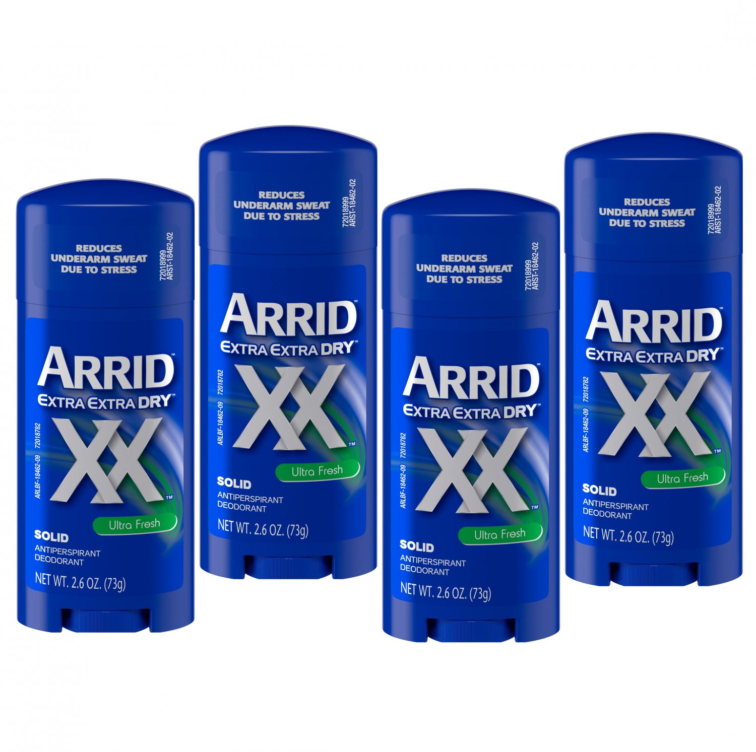 Arrid XX Extra Extra Dry Solid Antiperspirant Deodorant Ultra Fresh 2.6 Oz (Pack of 4)