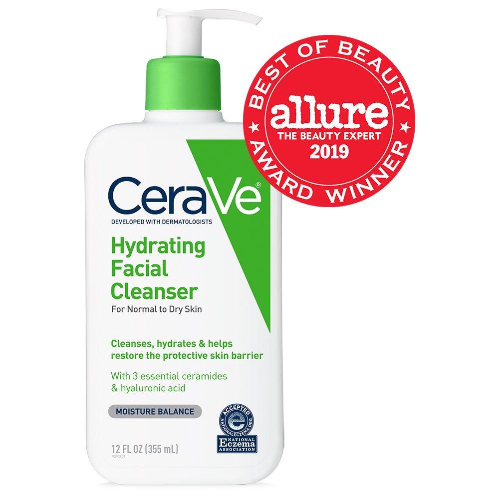 Cerave Hydrating Facial Cleanser Daily Face Wash For Normal To Dry Skin 12 Oz 4975