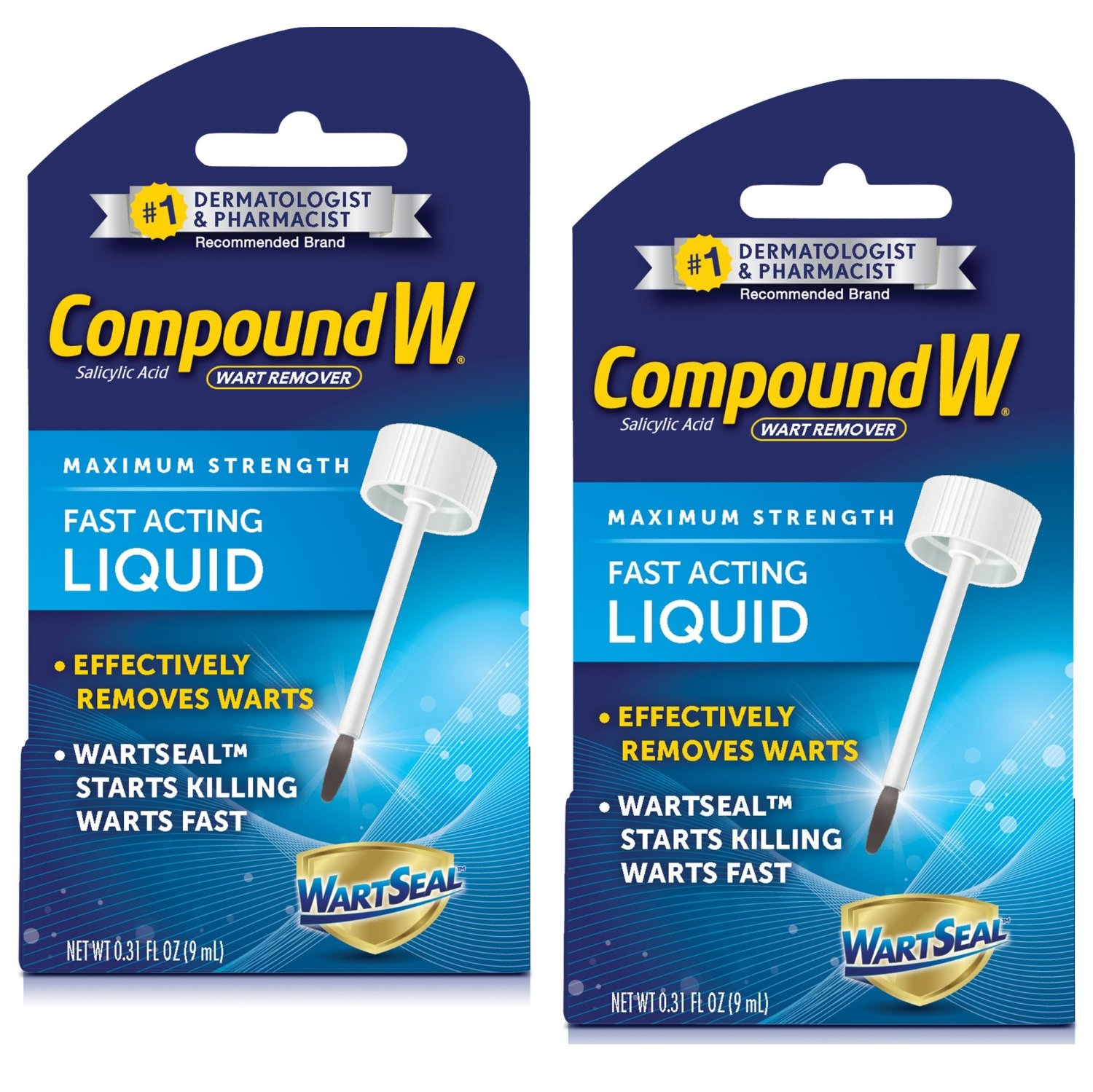 Compound W Maximum Strength Fast Acting Liquid Wart Remover 0.31 Oz (Pack of 2)