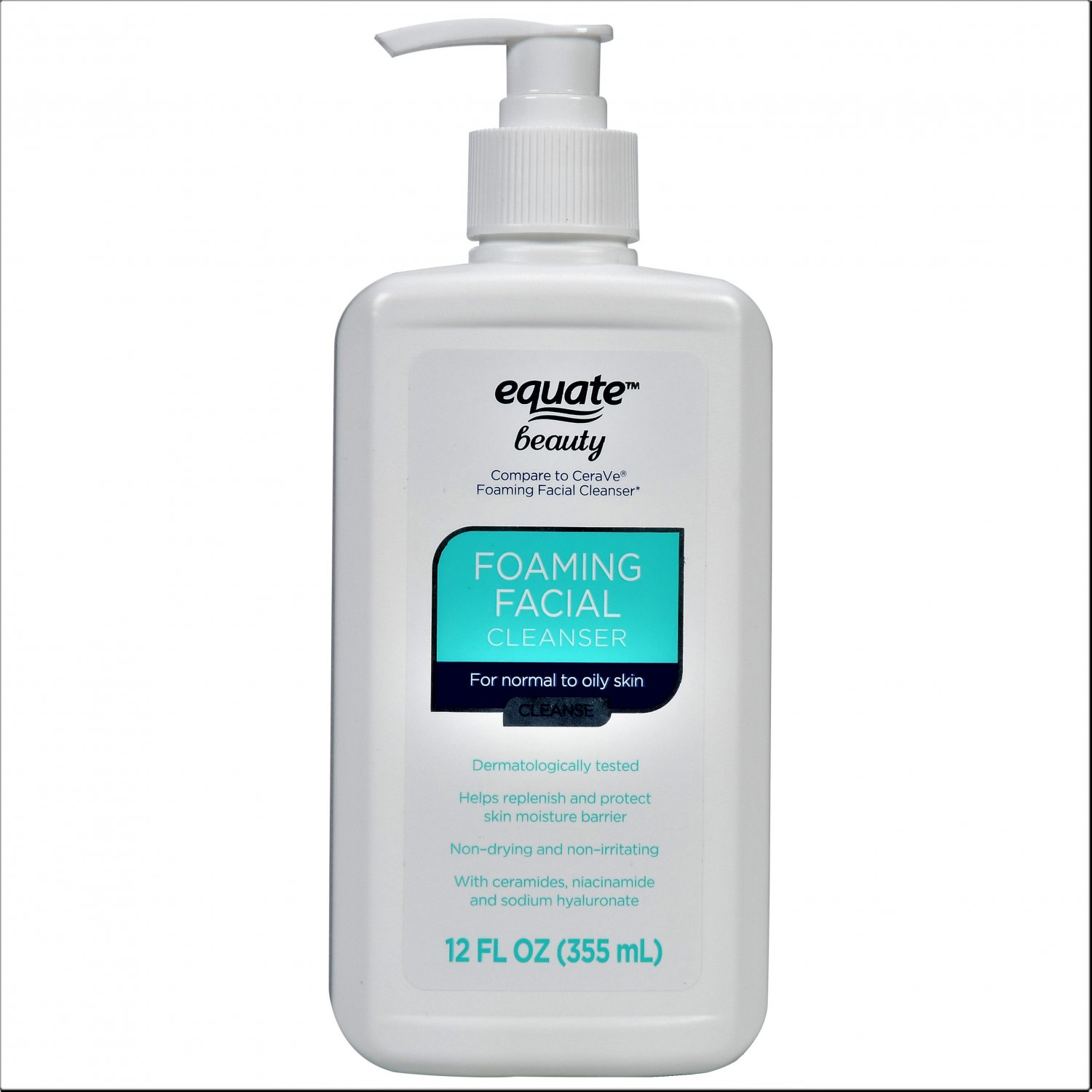 Equate Beauty Foaming Facial Cleanser 12 0z Bottle (Pack of 2)