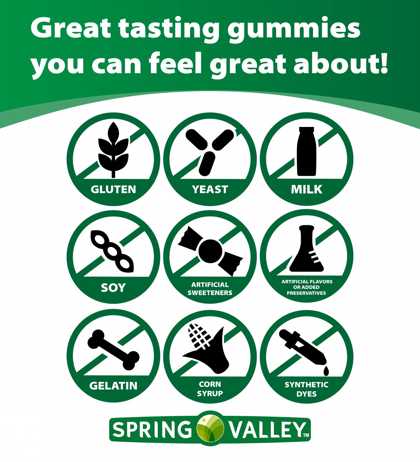 Spring Valley Iron 9mg Vegetarian Gummies General Wellness 60 Count