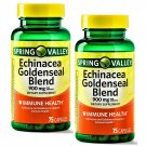 Spring Valley Echinacea & Goldenseal Extract Blend 900 mg 75 Capsules (Pack of 2)