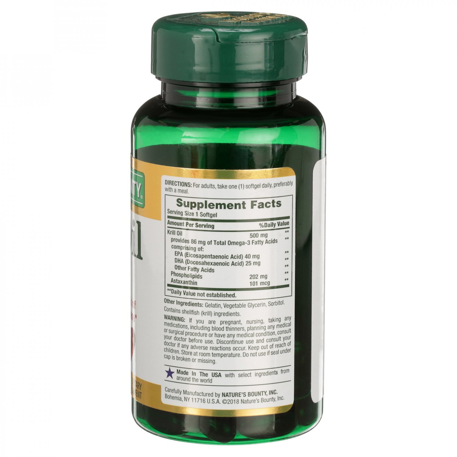 Nature's Bounty Krill Oil Softgels 500 Mg 30 Count