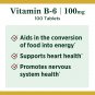 Nature's Bounty Vitamin B-6 Tablets 100 Mg, 100 Count