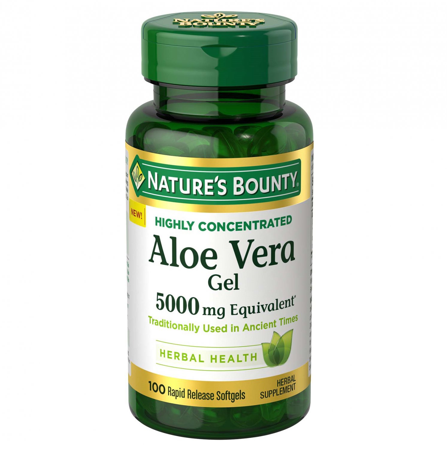 Natures Bounty Aloe Vera Gel Softgels 5000 Mg 100 Count 6620