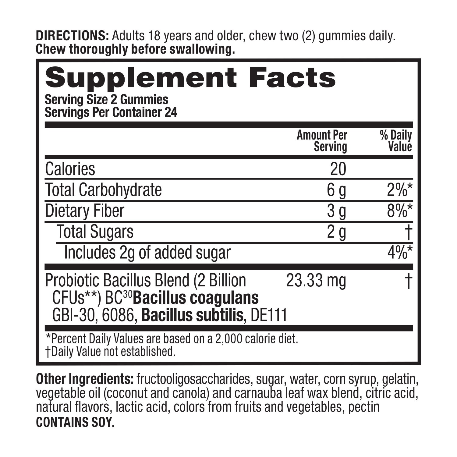 Digestive Advantage 2 Billion CFU MultiStrain Probiotic Gummies 48 Count