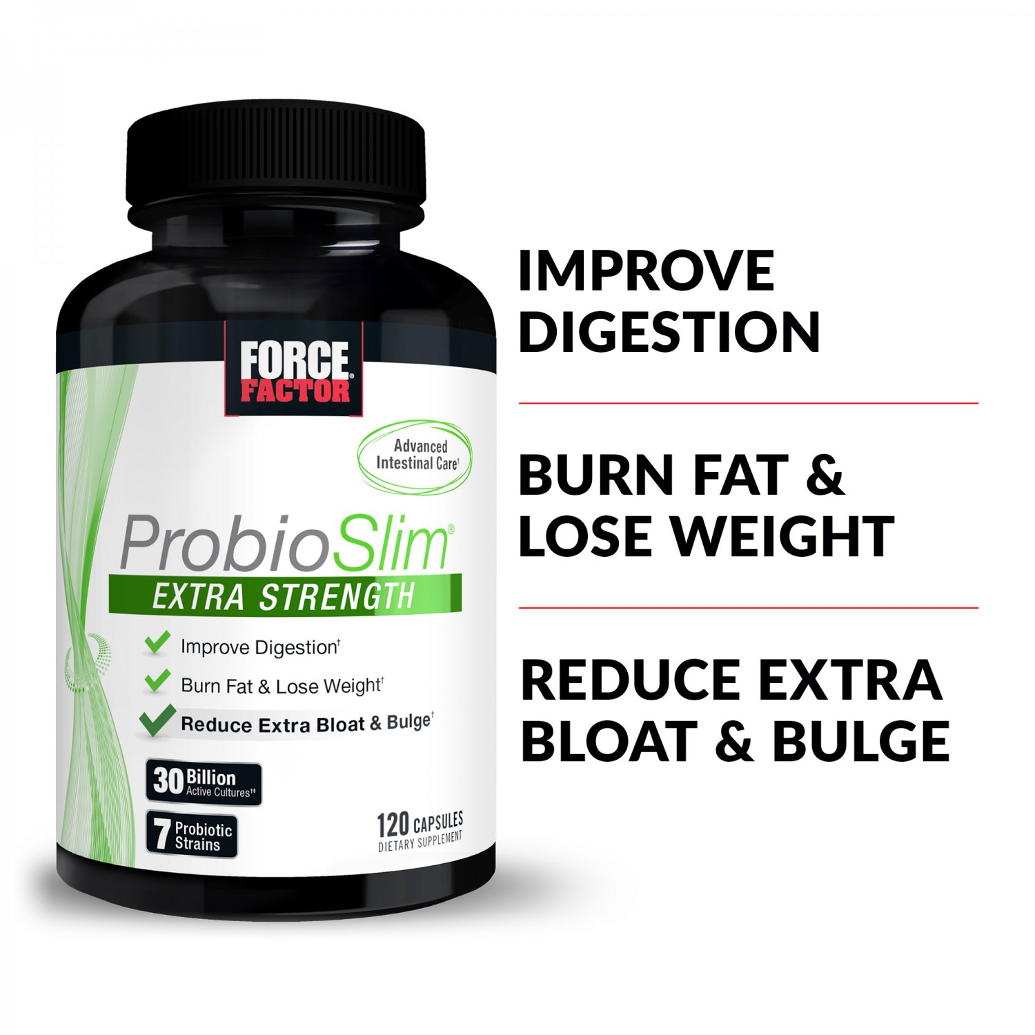 ProbioSlim Probiotic 30 Billion CFUs, Weight, Digestive, Bloating,Gas