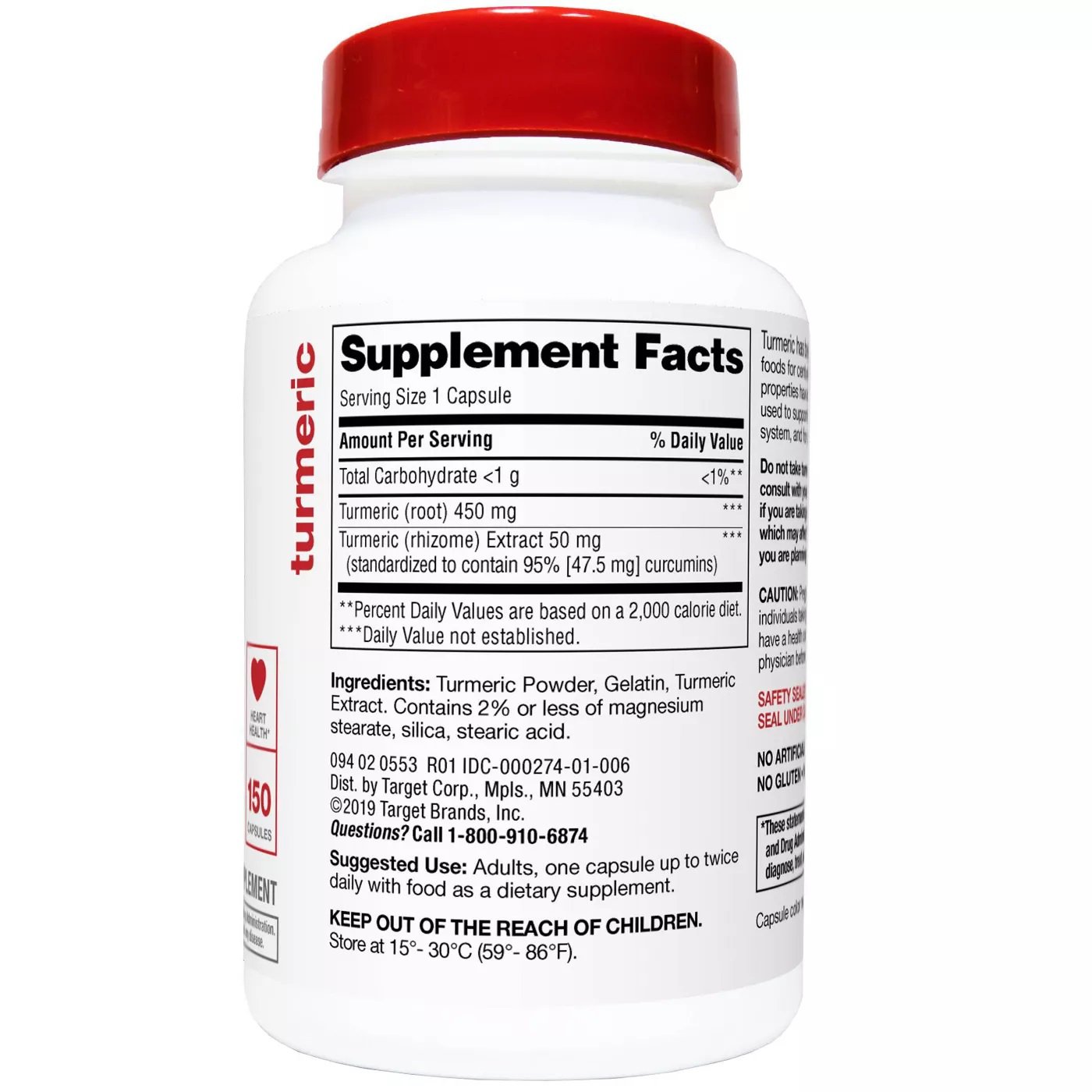 Turmeric 500 mg Supplement Capsules 150 Count up & up