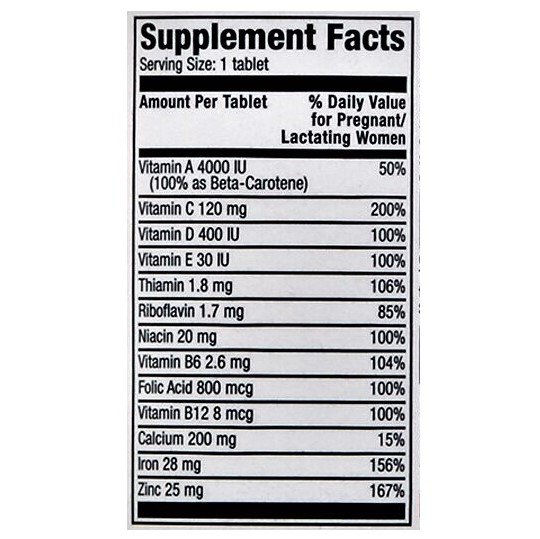 CVS Health Prenatal Vitamins Multivitamin / Multimineral Supplement 100