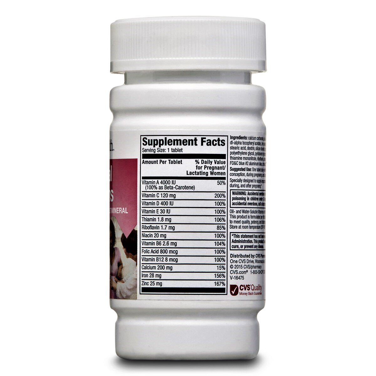 CVS Health Prenatal Vitamins Multivitamin / Multimineral Supplement 100