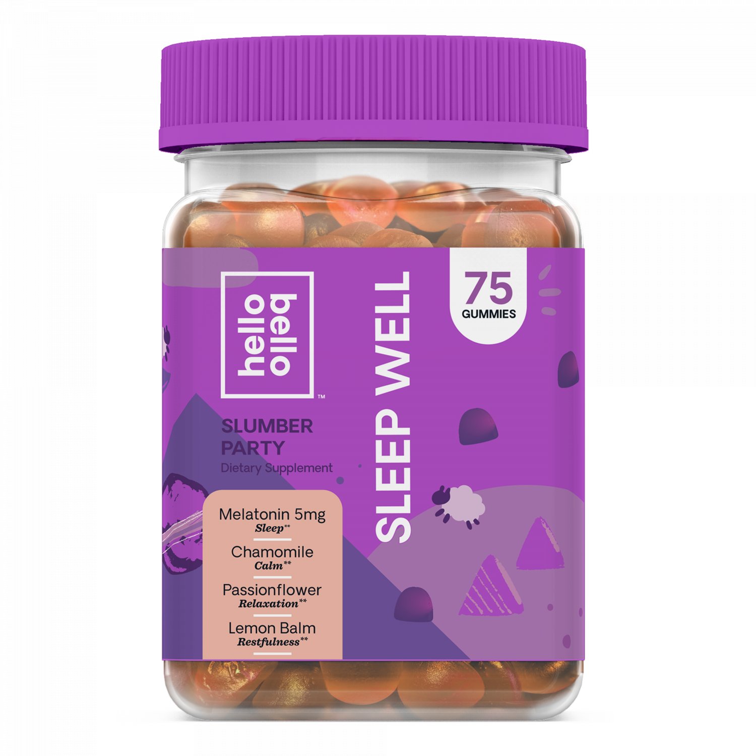Hello Bello Sleep Well Melatonin + Botanicals Gummy Vitamin, 75 Gummies