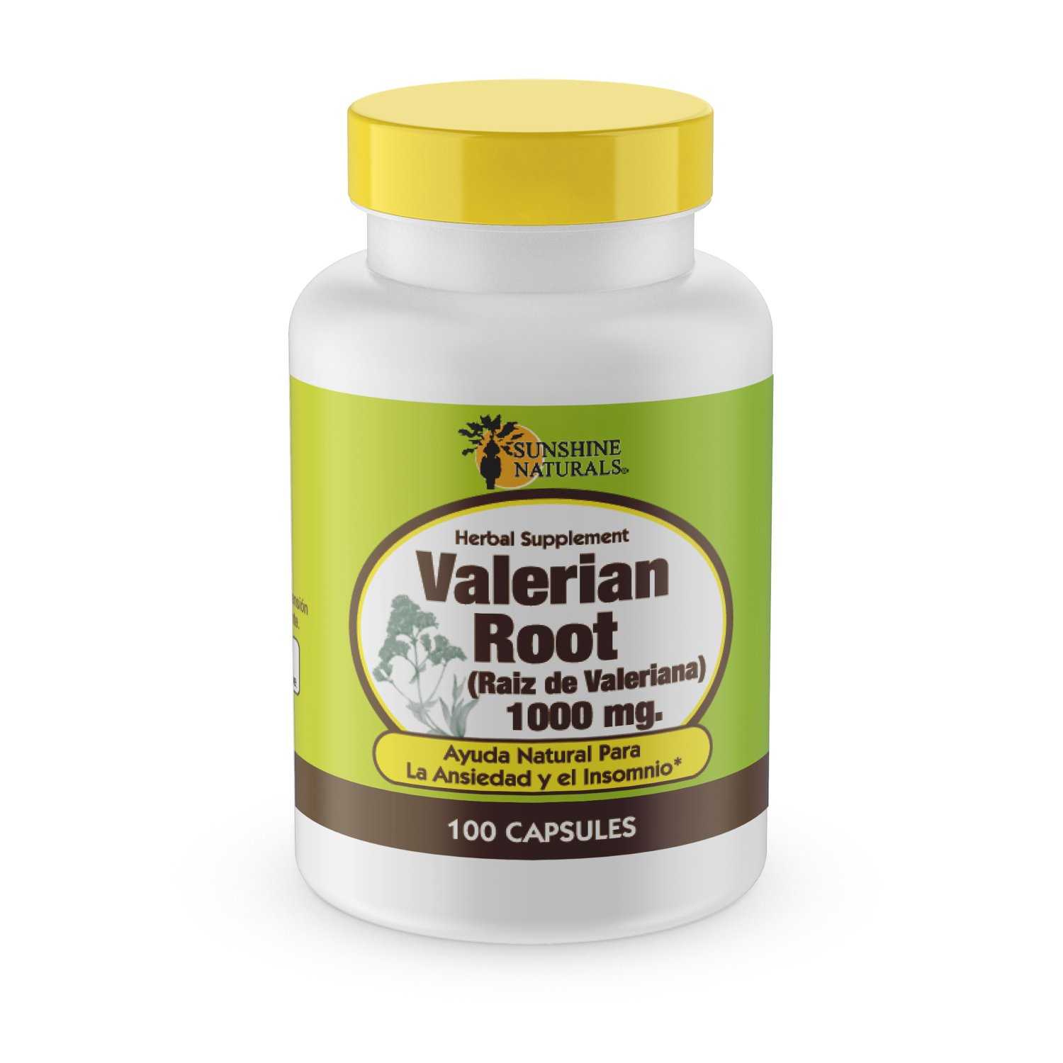 Sunshine Naturals Valerian Root 1000 mg 100 Capsules