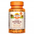 Sundown Naturals Vitamin D3, 25 mcg (1000 IU), 120 Chewable Tablets