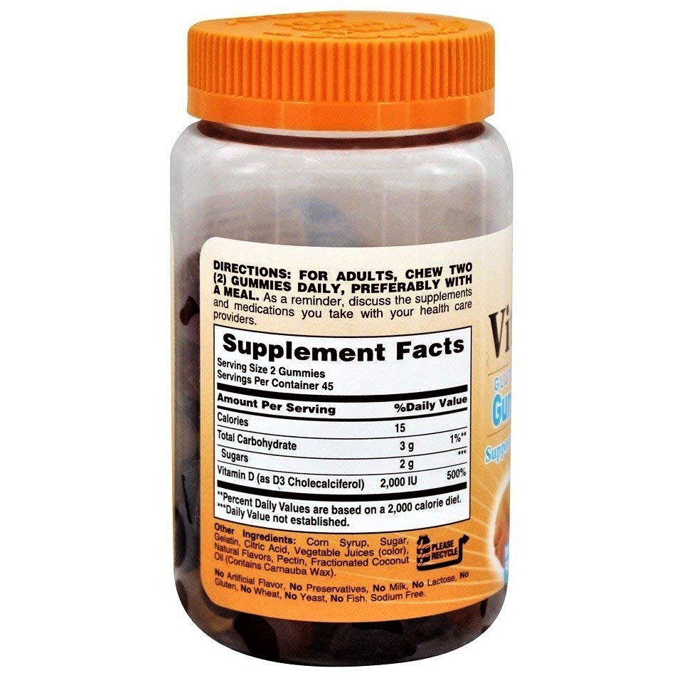 Sundown Naturals, Vitamin D3 Gummies, 50 mcg (2,000 IU), 90 Gummies