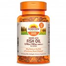 Sundown Naturals Odorless Fish Oil 1290 mg, Omega-3 900 mg, 72 Softgels